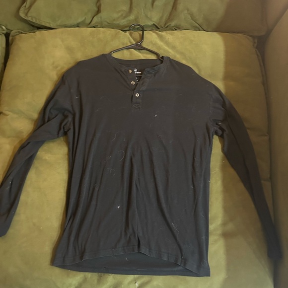 Essentials Other - Essentials Black Long Sleeve Henley